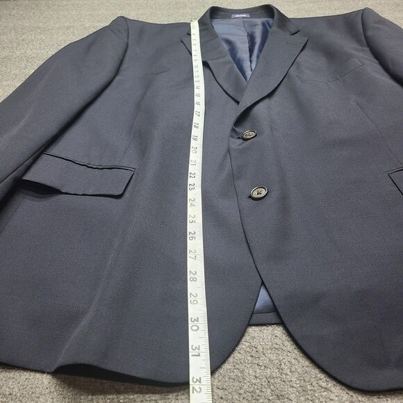 Stafford Blazer Mens 50 Short Classic Fit Wool Blend Travel Suit Jacket - Picture 2 of 10